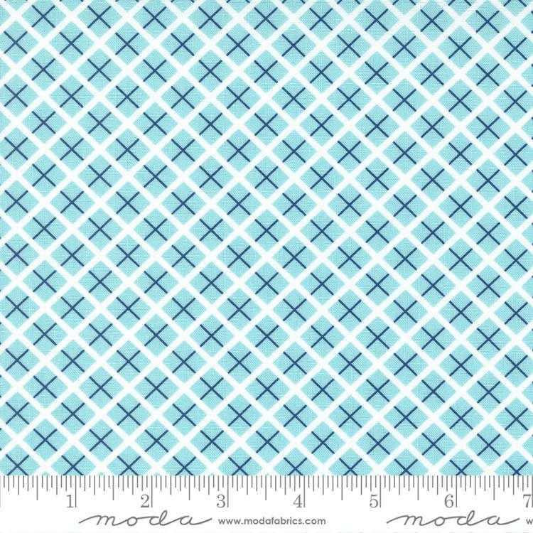 Moda Fabric - Berry Basket - Trellis Blue Raspberry