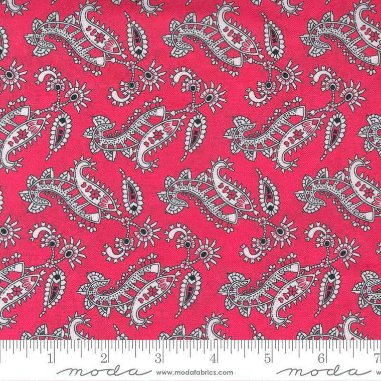 Moda Fabric - Lipstick Cowgirl Paisley - Lipstick
