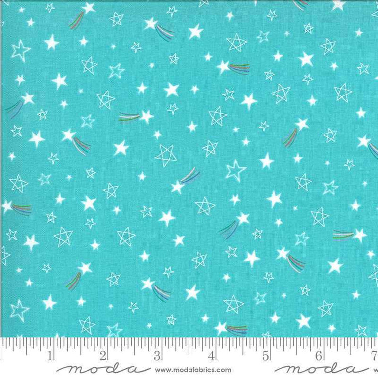Moda Fabric - Hello Sunshine Stars Aqua