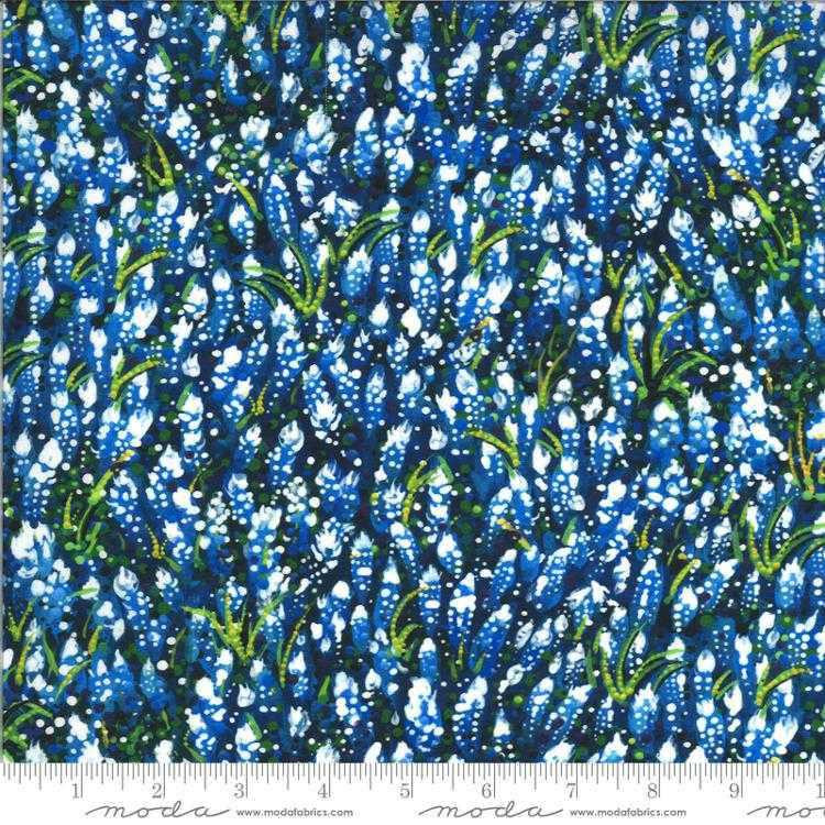 Moda Fabric - Dreamscapes Field of Blue - Bluebonnets