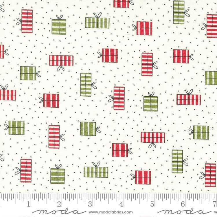 Moda Fabric - Blizzard - Presents Vanilla Multi