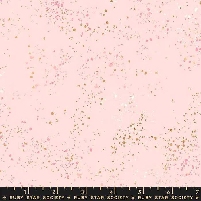 Ruby Star Society Fabric - Speckled - Metallic Pale Pink