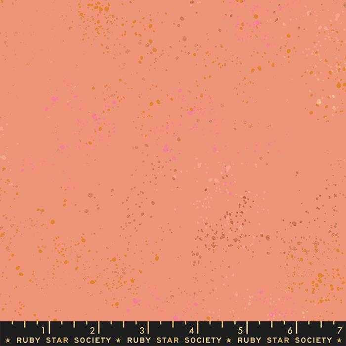 Ruby Star Society Fabric - Speckled - Metallic Melon