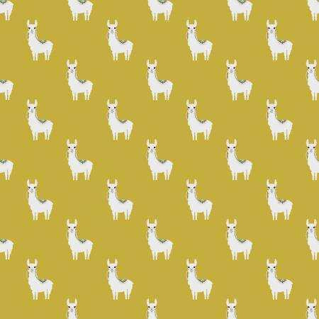 Riley Blake Designs Fabric - Hibiscus Alpacas Citron