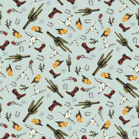 Riley Blake Designs Fabric - Go West With John Wayne Toss Mist
