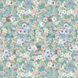 RJR Fabric - Peacock Walk - Flower Bed - Teal
