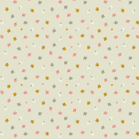 Windham Fabric - Solstice Clover - White