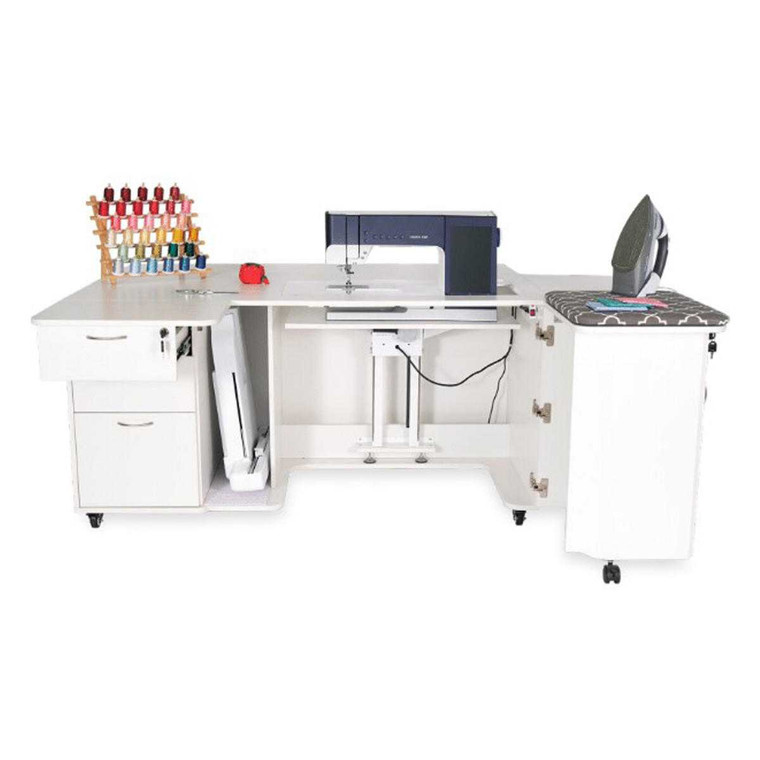 Kangaroo Sydney Electric Lift Sewing Cabinet in Gray