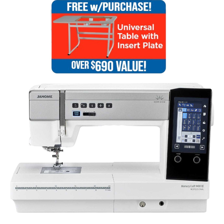 Janome Horizon Memory Craft 9480QC Sewing and Quilting Machine Promo