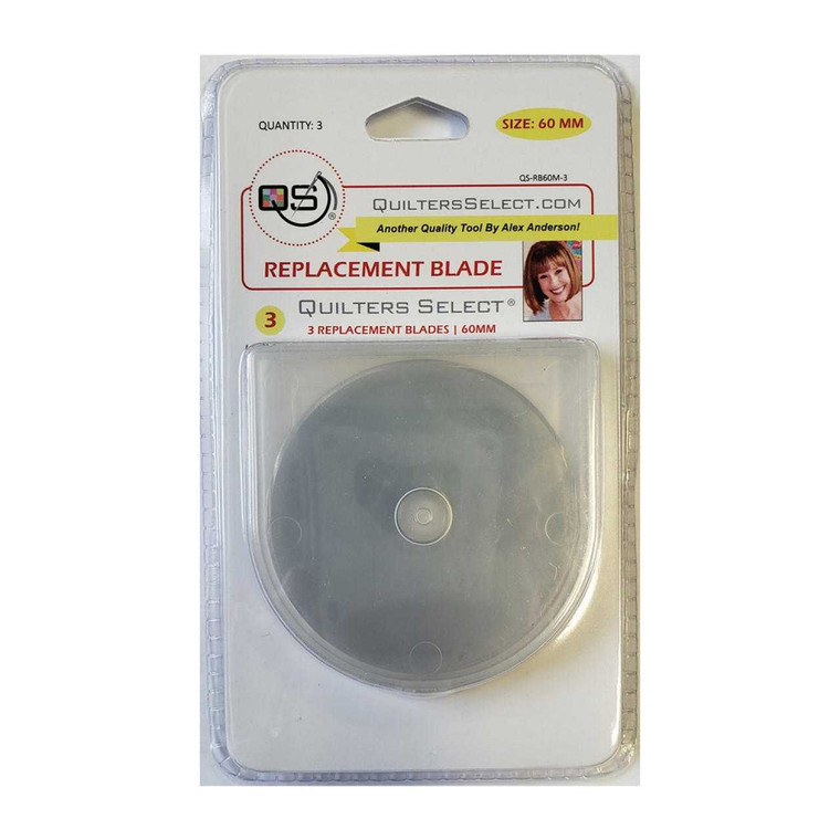 Quilters Select 60mm Rotary Cutter Blades 3 Pack