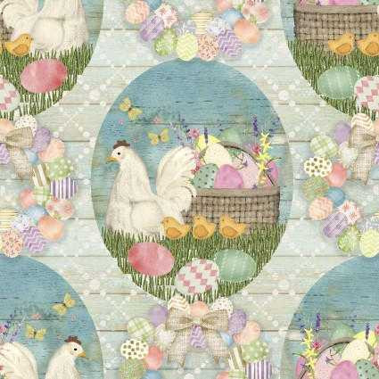 3 Wishes Fabric - Bunny Kisses and Easter 22250 MINT DIGITAL