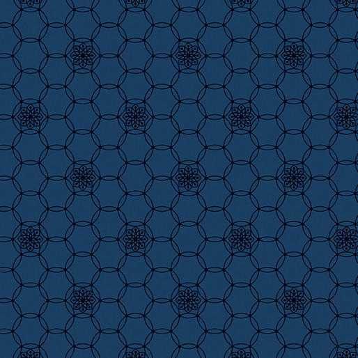 Benartex Fabric - Secret Garden - Cosmos - Navy