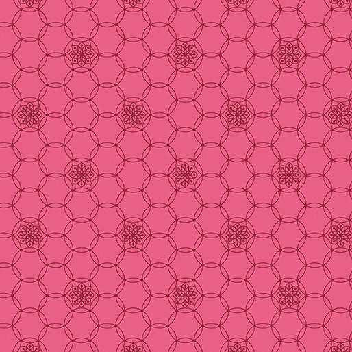 Benartex Fabric - Secret Garden - Cosmos - Sangria