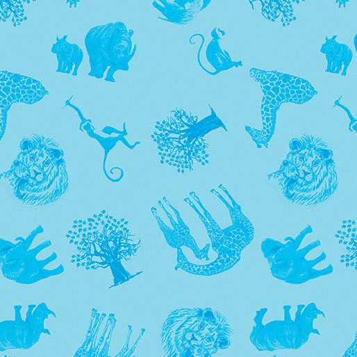 Benartex Fabric - Safari Adventure Turquoise