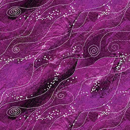 Benartex Fabric - Starlight Texture Dark Fuchsia