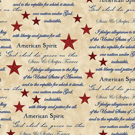 Benartex Fabric - America Inspired - Tan