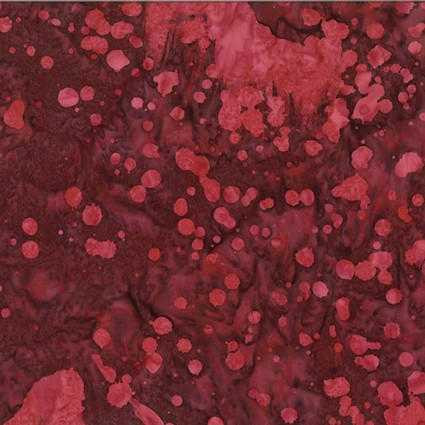 Benartex Fabric - Bali Paint Palette - Splatter Burgundy