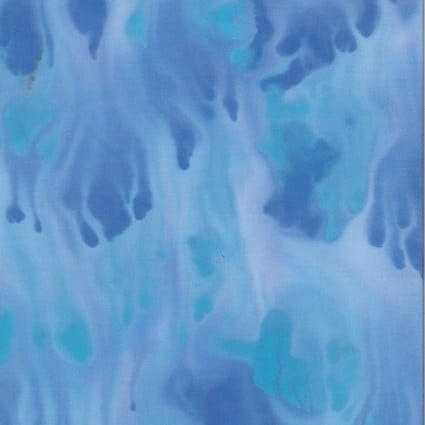 Benartex Fabric - Bali Paint Palette - Brush Strokes Peri/Turquoise