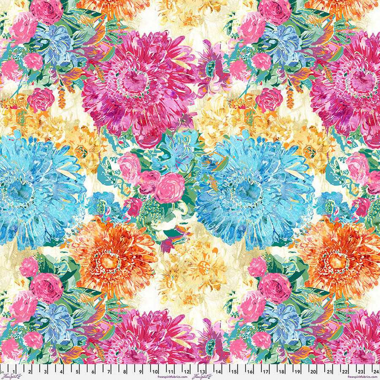 Free Spirit Fabric - Large Bloom - Multi || Nature's Contours