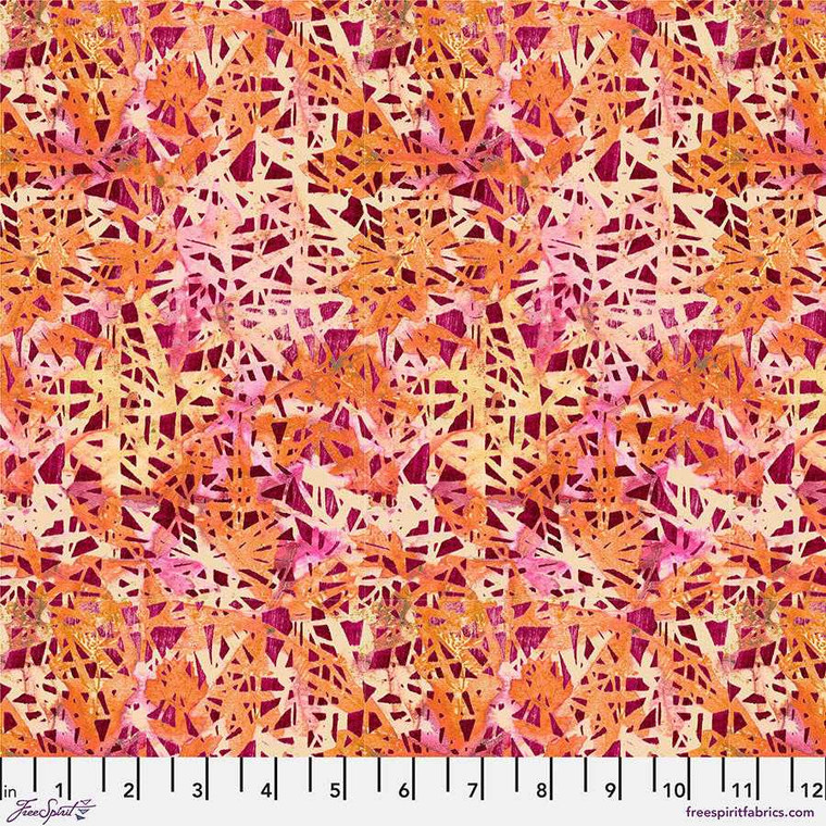 Free Spirit Fabric - Bamboo Texture - Gold || Nature's Contours