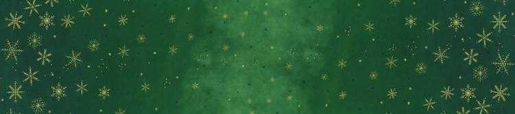 Moda Fabric - Ombre Flurries - Christmas Green Metallic