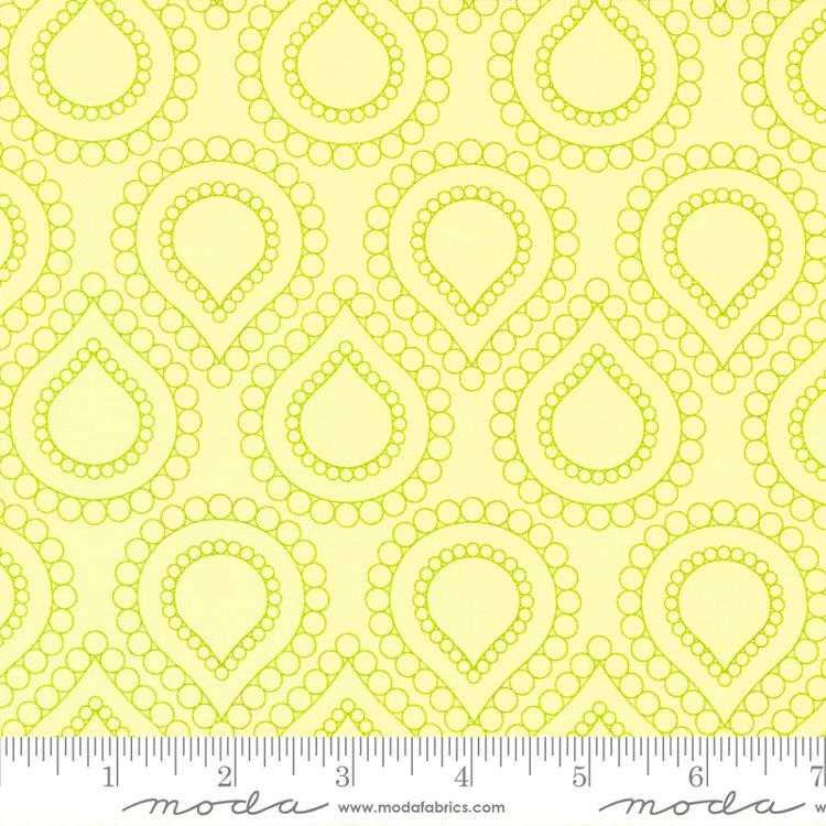 Moda Fabric - Rainbow Sherbet - Beaded Lotus - Kiwi