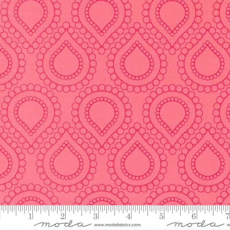 Moda Fabric - Rainbow Sherbet - Beaded Lotus - Cherry