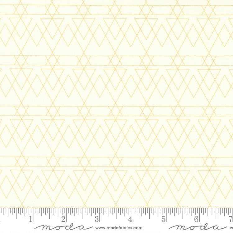 Moda Fabric - Rainbow Sherbet - Triangles - French Vanilla