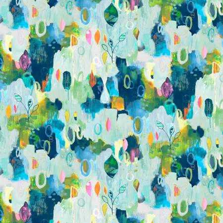 P & B Textiles Fabric - Solace - Color/Circle Multi