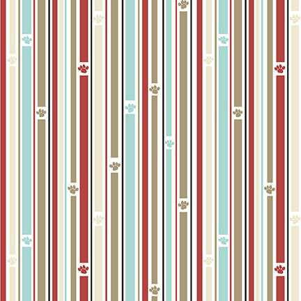 Studio E Fabric - Paw-sitively Awesome || Stripe