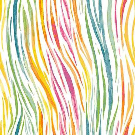 Studio E Fabric - All Big Things Start Small - Zebra Multi