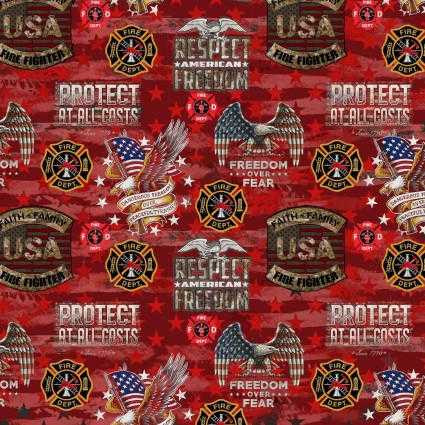 Sykel Enterprises Fabric - Firefighter Camo Flag