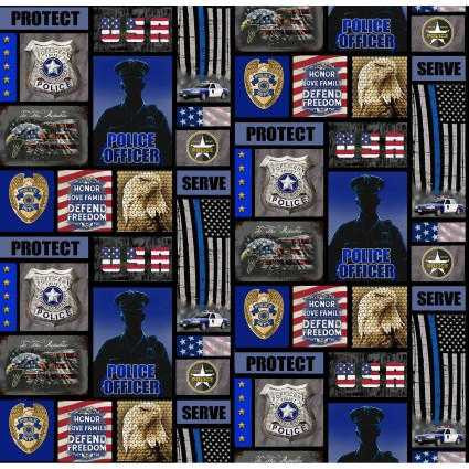 Sykel Enterprises Fabric - Police Block