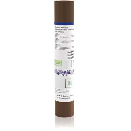 Brother CAVINYLBRN ScanNCut Adhesive Craft Vinyl - 6 ft. Roll in Brown