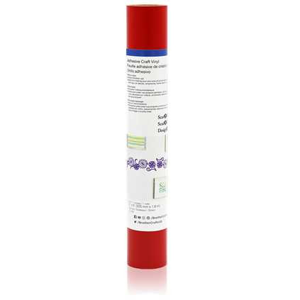 Brother CAVINYLDKR ScanNCut Adhesive Craft Vinyl - 6 ft. Roll in Dark Red