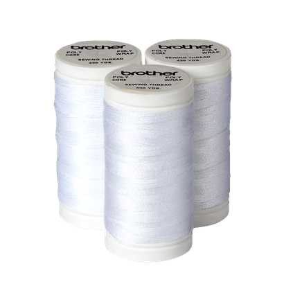 Brother STP0001 Double Snap Spools White Polyester Sewing Thread
