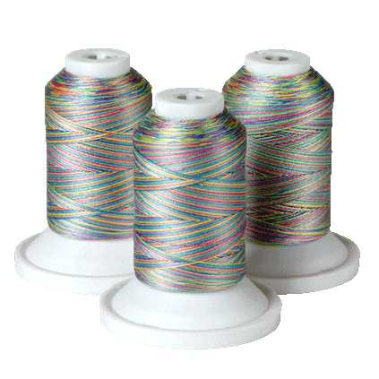 Brother QTC901 Variegated Pastels Cotton Quilting Thread - 3 Pack, 400 Yards