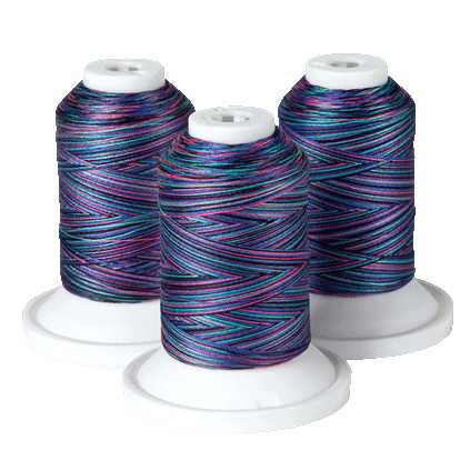 Brother QTC909 Variegated Jewels Cotton Quilting Thread - 3 Pack, 400 Yards