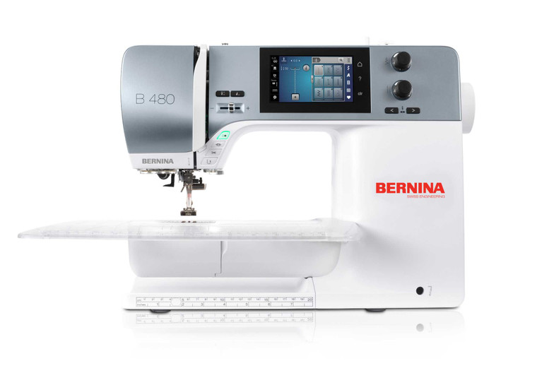 Bernina B480 Sewing Machine front view with extension table