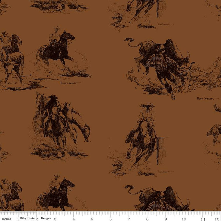 Back Of The Chutes Main Sienna - Riley Blake Designs