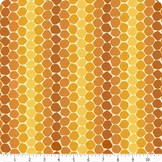 Bee Haven Honeycomb Gold - Benartex Fabric
