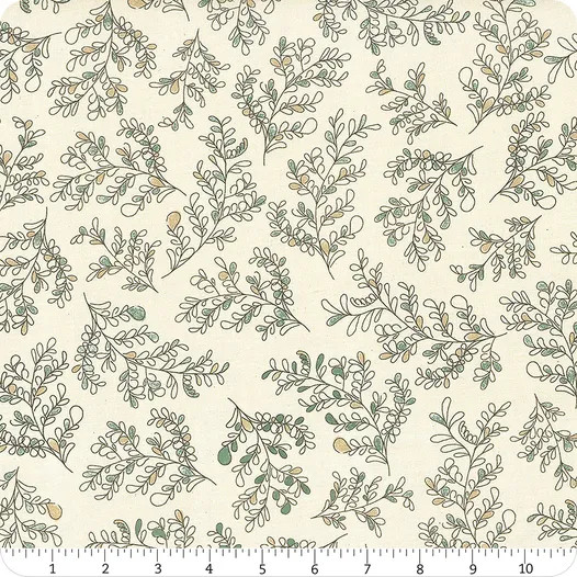 Bee Haven Leafy Loops Natural - Benartex Fabric