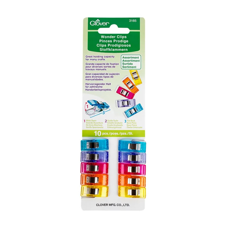 Wonder Clips Assorted Colors 10pc Premier Stitching