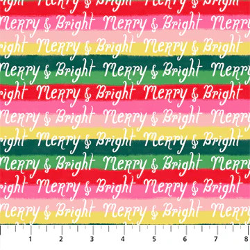 Merry Kitschmas Stripe Multi - Figo Fabric