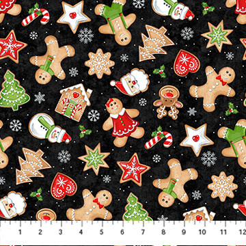 Sugar Coated - Cookie Toss - Black - Northcott Fabric