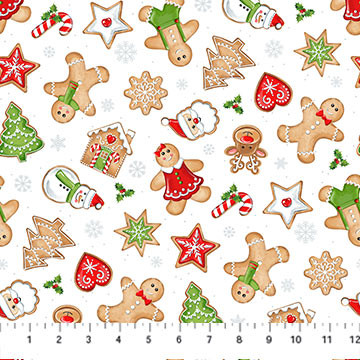 Sugar Coated - Cookie Toss - White - Northcott Fabric