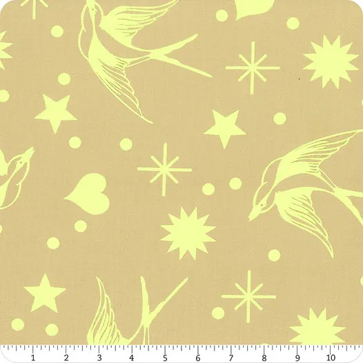 Neon True Colors Neon Fairy Flakes - Moon Beam - Tula Pink Fabric