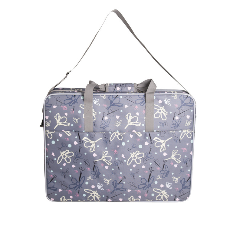 Tutto 26" Silver Daisies Embroidery Project Bag