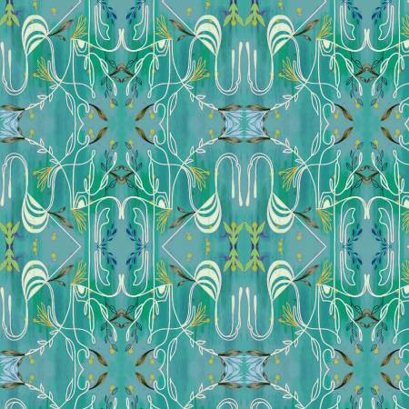 True Colors Modern Lace Turquoise - Benartex Fabrics