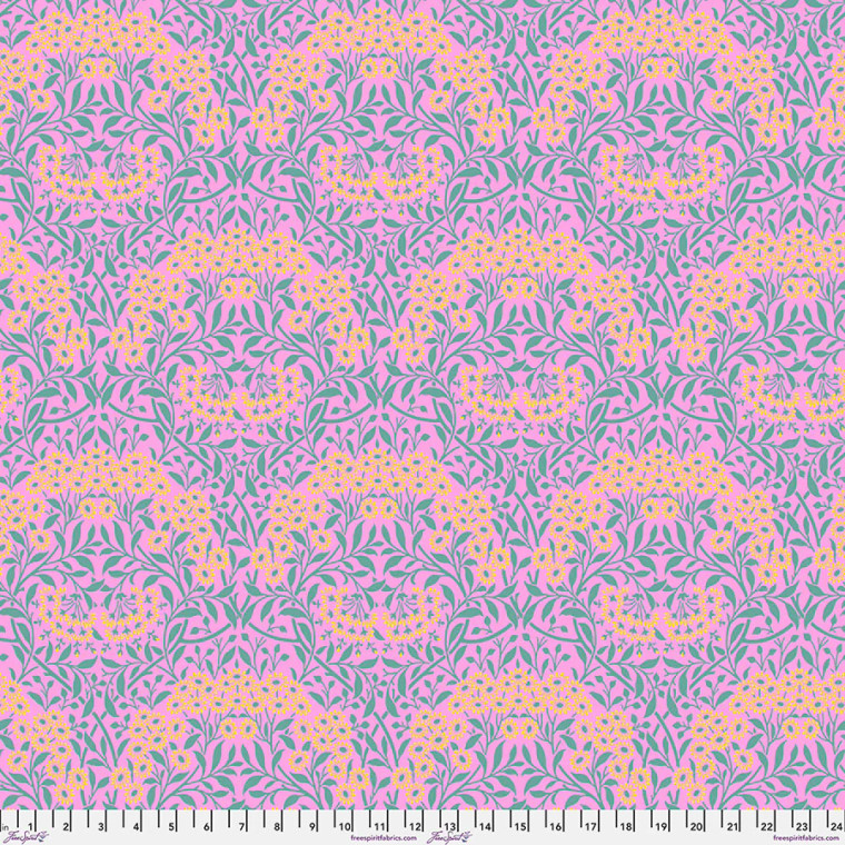 Kaffe x Morris & Co. Michaelmas Daisy Pink - Free Spirit Fabrics